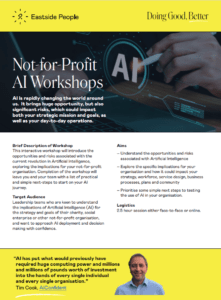 Artificial Intelligence AI Workshop Factsheet cover page