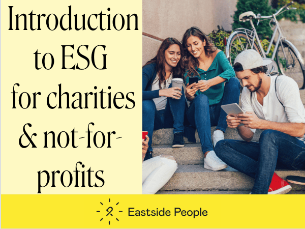 ESG tips for charities blog Richard Litchfield website post Eastside People