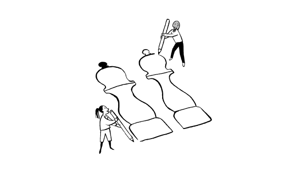 Mergers and Partnerships black and white salt and pepper illustration-aspect-ratio-290-170