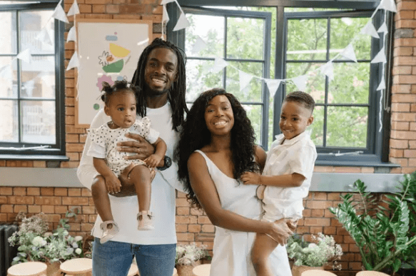 Wander Wild Forest School Founders Junior and Zainab Omokhe with their children