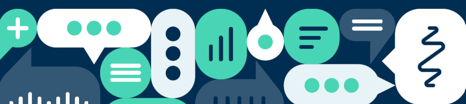 Pay & Equalities survey banner website with survey imagery in bluie, white and turquoise