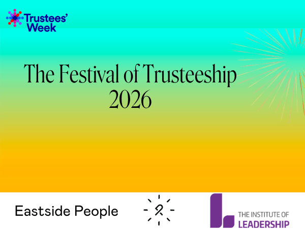 Festival of Trusteeship 2026 event wording and starburst image plus trustees week logo