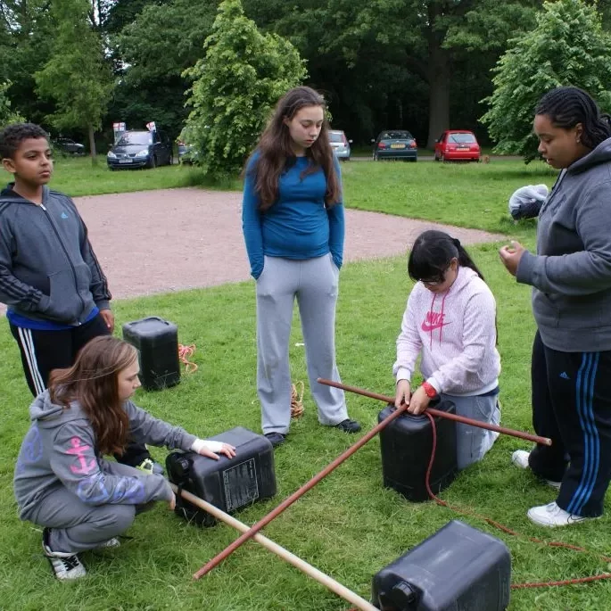 Raft building at Alford House Youth Club